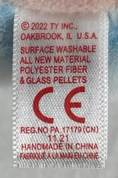 Ty Puffies Rainbow Pastel Poodle Plush Toy 4" with Tags - Very Good Condition