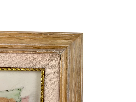 Vintage Hand Colored Engraving "Abigail's Two Friends" COA Cultured Ivory