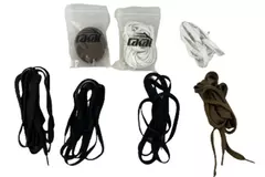Lot of 7 Cakai Flat Shoe Laces in White, Black, Brown - Various Lengths