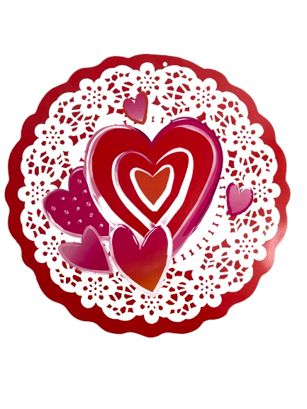 Valentine's Day Décor Lot: Hearts, Cupids, Holographic Decorations Set