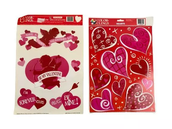 Valentine's Day Décor Lot: Hearts, Cupids, Holographic Decorations Set