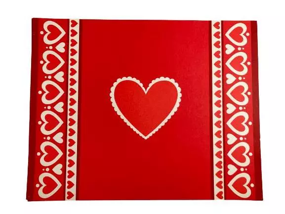 Lot of Valentine's Day Decor Cutouts Hearts Cupid Placemats & Foil Decorations