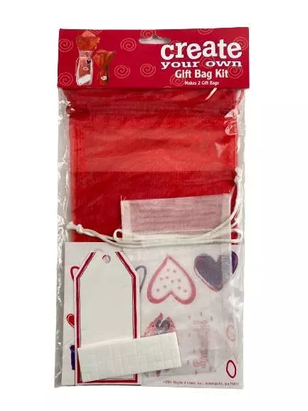 Lot of 12 Valentine's Day Gift Bags + Create Your Own Kit - Very Good Condition