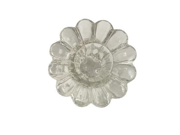 KIG Floral Glass Taper Candle Holders Pair - Elegant Home Décor from Indonesia