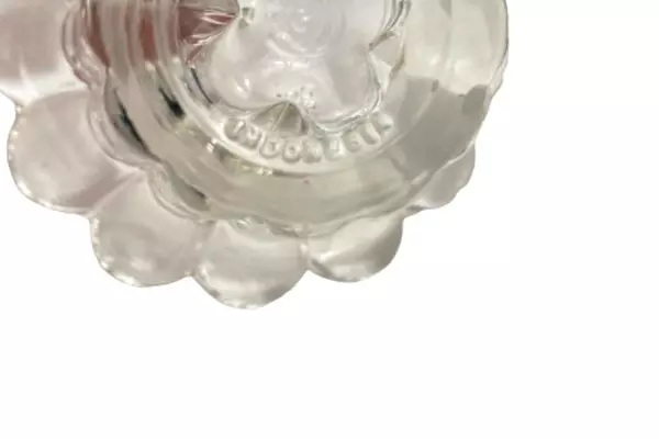 KIG Floral Glass Taper Candle Holders Pair - Elegant Home Décor from Indonesia