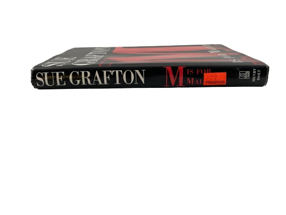 Sue Grafton "M Is for Malice" Hardcover Book - 1996 Henry Holt, Good Condition
