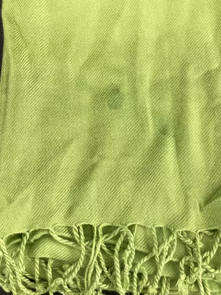 Vintage Ray Strauss Lime Green Fringe Scarf Wrap 83" Good Condition