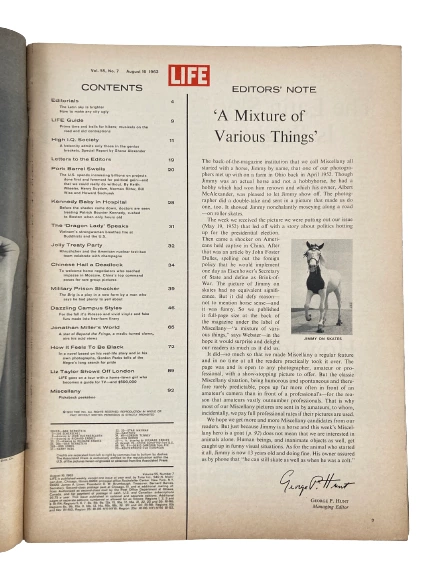 Vintage LIFE Magazine Aug 16 1963 - Congress Fattens Up The Pork Barrel