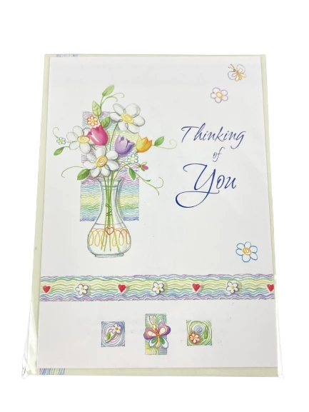 Lot of 3 Sealed Thinking of You Greeting Cards with Envelopes, Great Condition