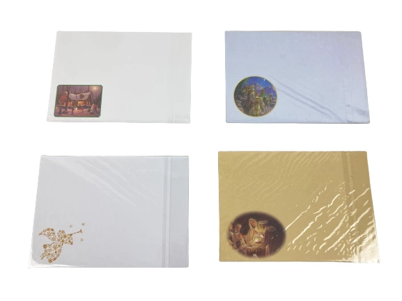 Lot of 4 Vintage Sealed Christmas Greeting Cards - Joy & Christ Themes