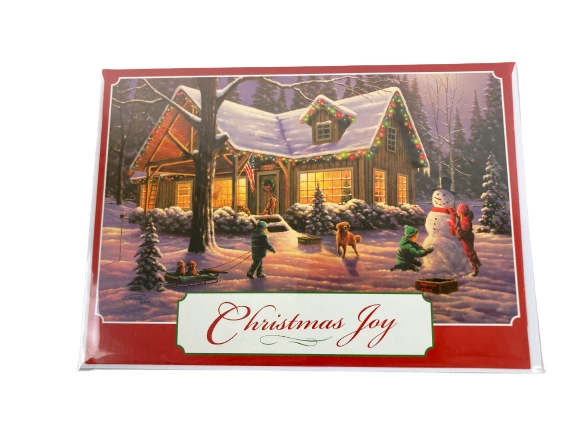 Lot of 4 Vintage Sealed Christmas Greeting Cards - Joy & Christ Themes