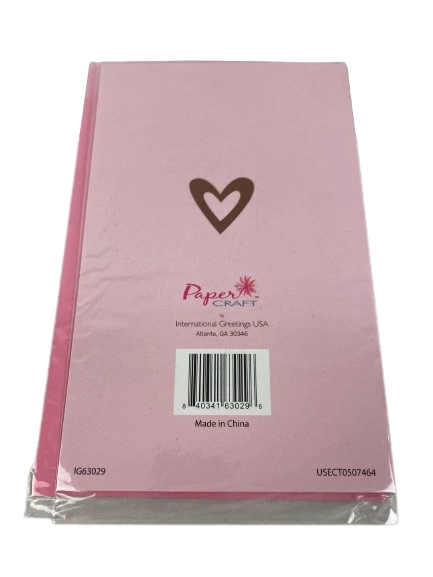 Pink & Brown Wedding Greeting Card by International Greetings USA Sealed