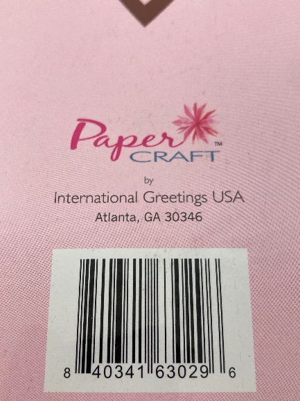 Pink & Brown Wedding Greeting Card by International Greetings USA Sealed