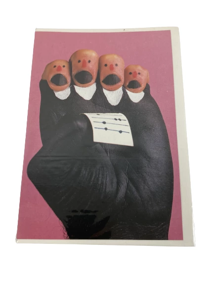 Vintage Mario Mariotti Humands Quartet Greeting Card with Envelope