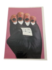 Vintage Mario Mariotti Humands Quartet Greeting Card with Envelope