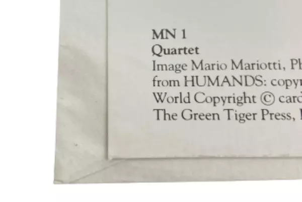 Vintage Mario Mariotti Humands Quartet Greeting Card with Envelope