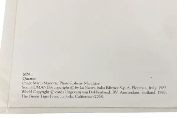 Vintage Mario Mariotti Humands Quartet Greeting Card with Envelope