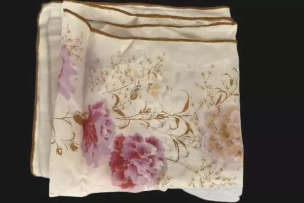 Lot of 2 Vintage Women's Scarves - Floral & Geometric Retro Patterns