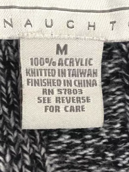 Norton McNaughton Women's Cardigan Sz M Black Gray Knit Sweater Long Sleeve