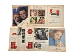 Lot of 7 Vintage Tobacco Ads - Pall Mall, Tareyton, Winston, Chesterfield