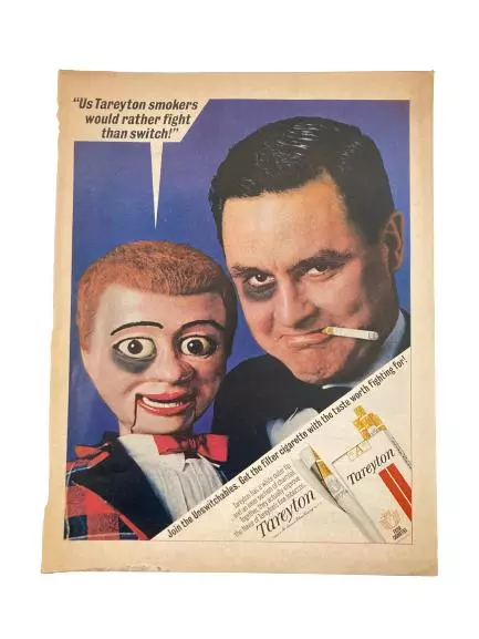 Lot of 7 Vintage Tobacco Ads - Pall Mall, Tareyton, Winston, Chesterfield