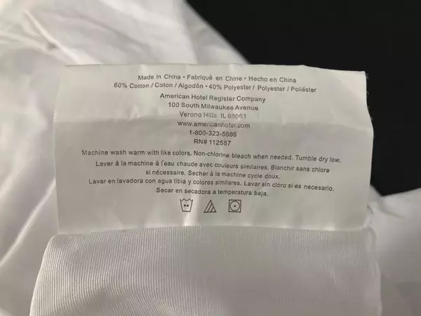 Set of 2 Registry Cotton Polyester Solid White King Size Pillowcases Cover Shams