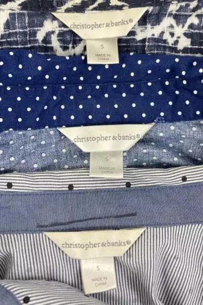 Lot of 3 Women's Shirts by Christopher & Banks Size Small Good Condition