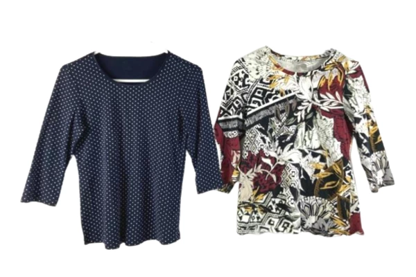 Lot of 2 Women's Tops Size S Polka Dot & Multicolor by Christopher & Banks