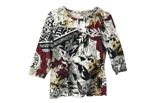 Lot of 2 Women's Tops Size S Polka Dot & Multicolor by Christopher & Banks