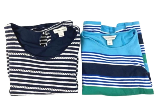 Lot of 2 Christopher & Banks Women's Tops Size S - Good Condition, Stains