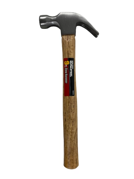 Ultra Tough UltraSteel 9 Oz Claw Hammer - Wood Grain Handle, Good Condition