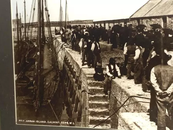 Lawrence Collection Print Boy On Step Aran Ireland 1890 Framed Photo