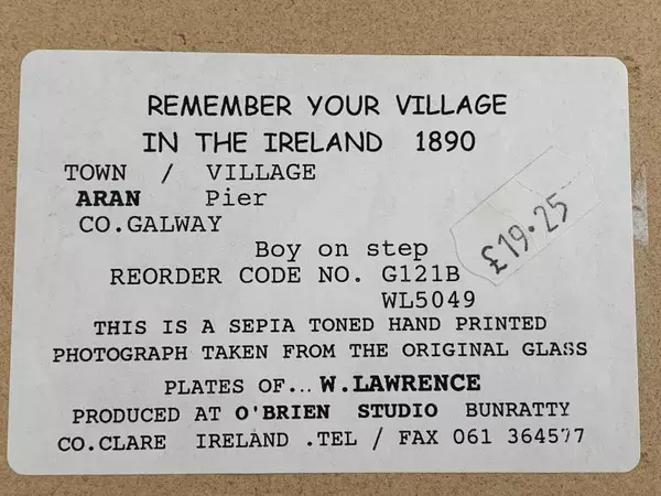 Lawrence Collection Print Boy On Step Aran Ireland 1890 Framed Photo