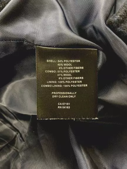 Ellen Tracy Women's Coat Jacket Size 12 Black Navy Checkered Full Zip