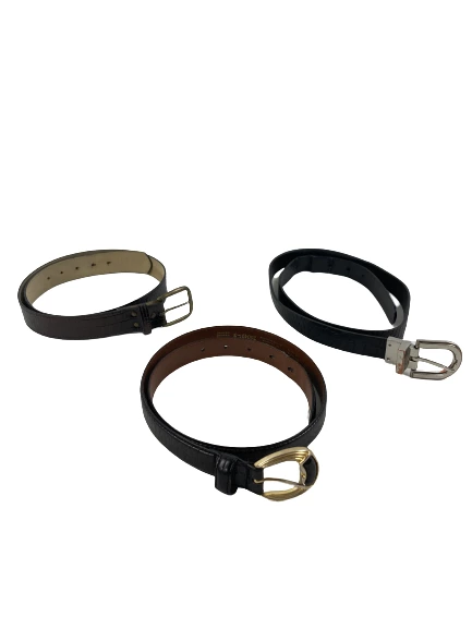 Lot of 3 Faux Leather Belts for Crafting DIY Projects - Embossed Tooled