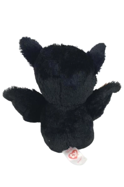 2017 Ty Beanie Boo Black Plush Bat Beastie 6" Good Condition TYSilk
