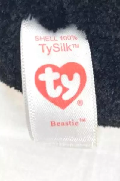 2017 Ty Beanie Boo Black Plush Bat Beastie 6" Good Condition TYSilk