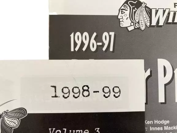 Lot of 2 Vintage 1990s Portland Winterhawks Player Profile Magazines