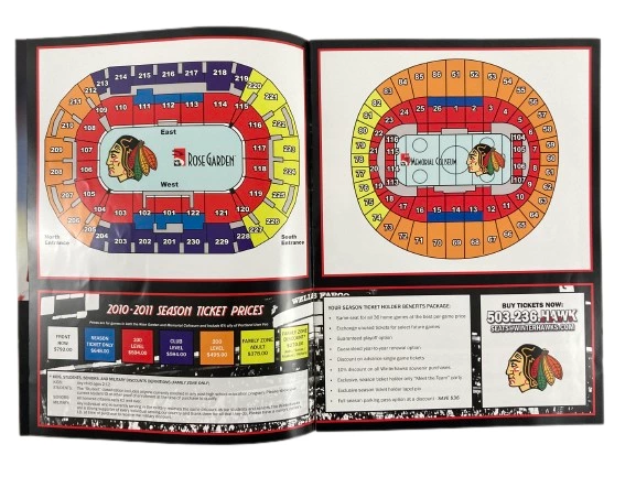 2010 Portland Winterhawks Playoff & Season Ticket Renewal Brochure - Collectible