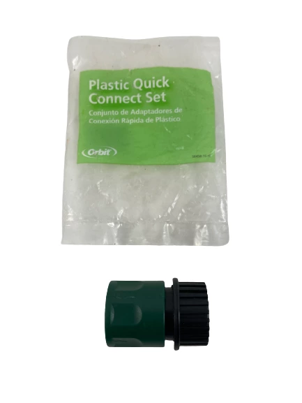 Lot of 2 Orbit & Gilmour Plastic Quick Connect Hose Mender Sets