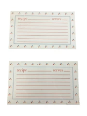 Lot of 2 Vintage 1983 Small World Greetings Sealed Recipe Index Cards