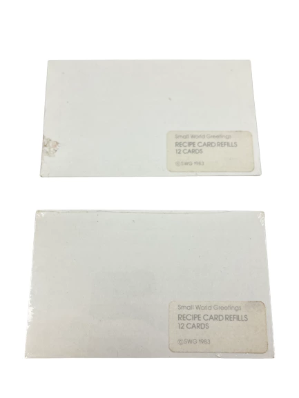 Lot of 2 Vintage 1983 Small World Greetings Sealed Recipe Index Cards