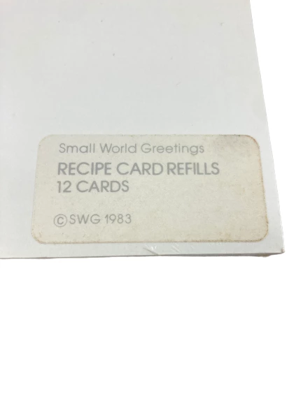 Lot of 2 Vintage 1983 Small World Greetings Sealed Recipe Index Cards