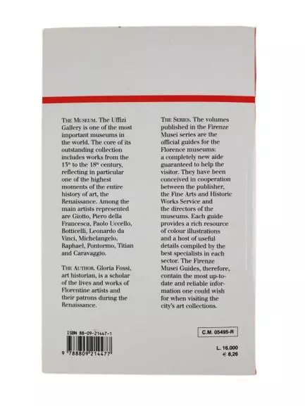 The Uffizi Official Guide by Fossi Gloria 1998 Giunti Paperback Good Condition