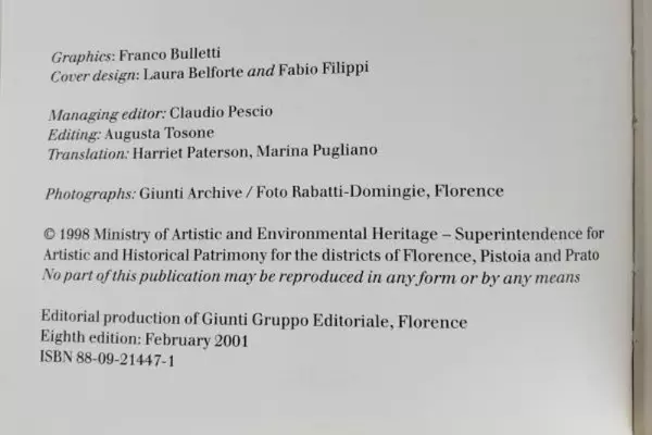 The Uffizi Official Guide by Fossi Gloria 1998 Giunti Paperback Good Condition