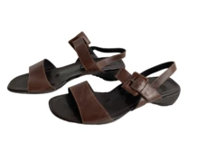 Vintage Paul Green Munchen Brown Sandals Women's Size 7 Made in Austria