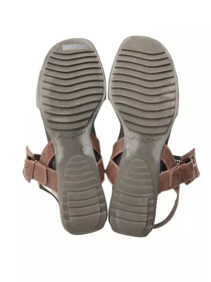 Vintage Paul Green Munchen Brown Sandals Women's Size 7 Made in Austria