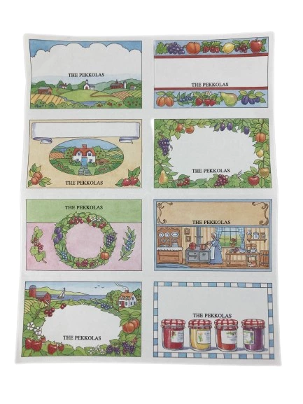 Lot of 3 Vintage College Park Spice Labels - Blank, Good Condition, 24 Total