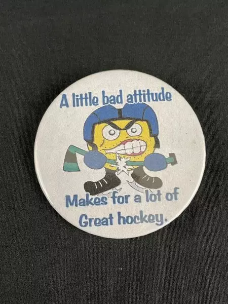 Lot of 6 Hockey Fan Booster Buttons Pins - Unique Collectibles, Pre-Owned