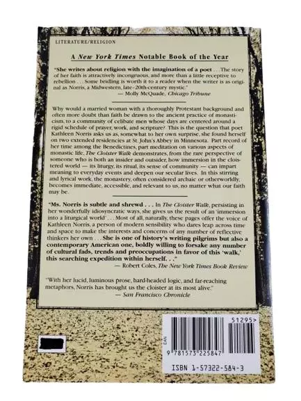 The Cloister Walk by Kathleen Norris, 1996 Paperback, Good Condition, Faith